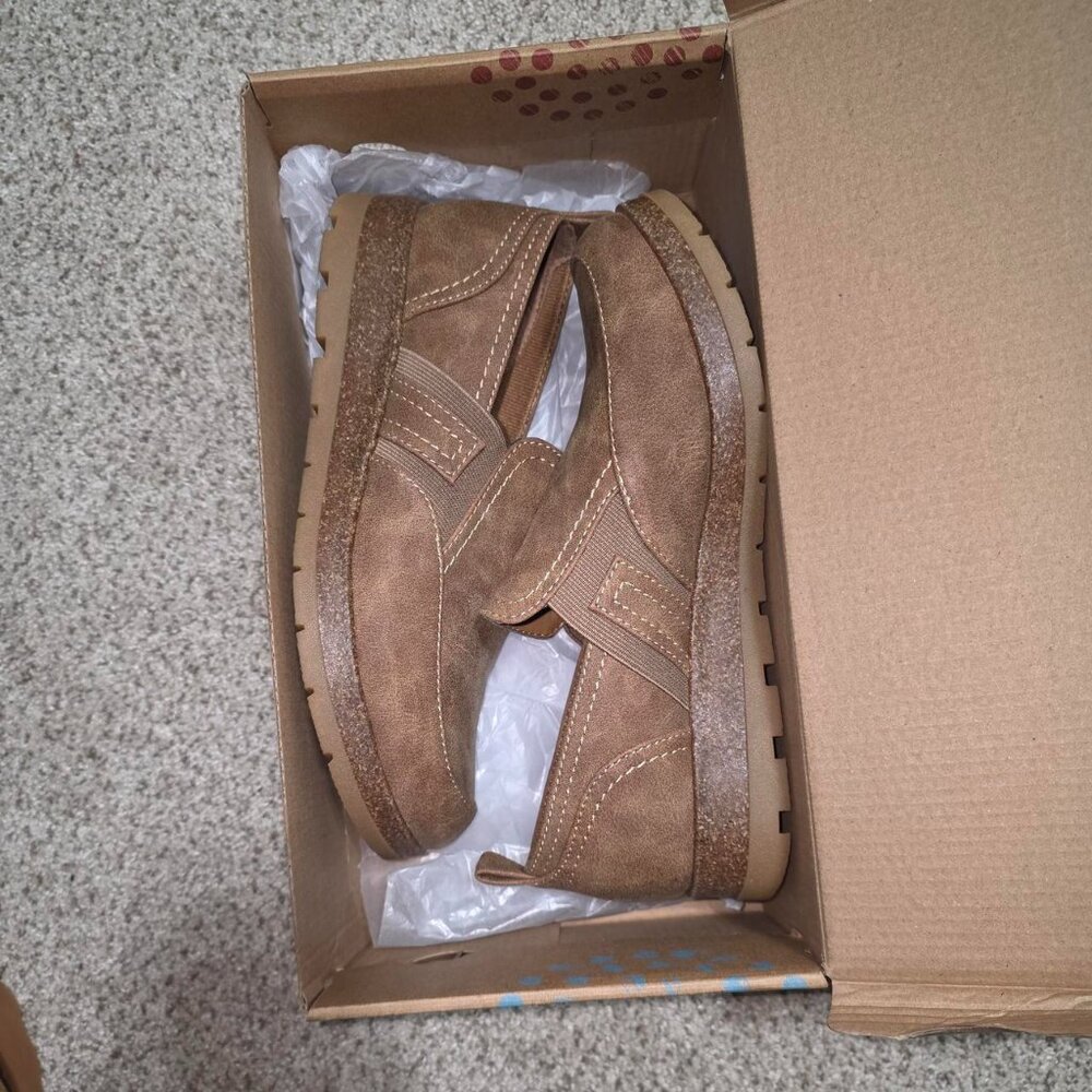 soft brown loafers